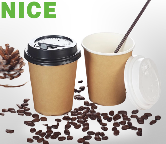 Ly 2 lớp giấy Kraft nâu đựng cà phê nóng
