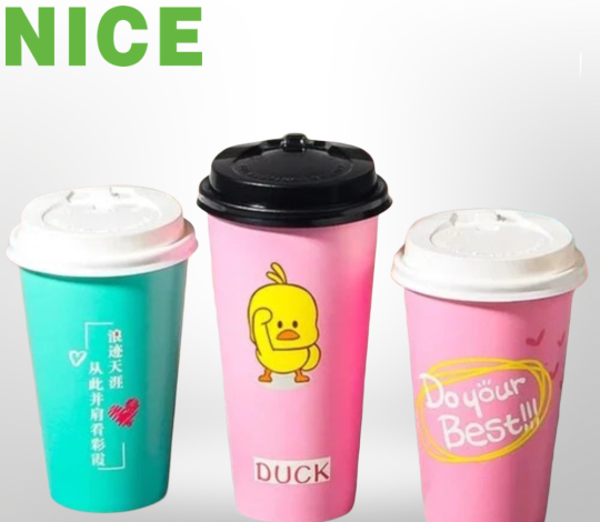 Ly 1 lớp giấy bóng đựng cà phê, đồ uống nóng