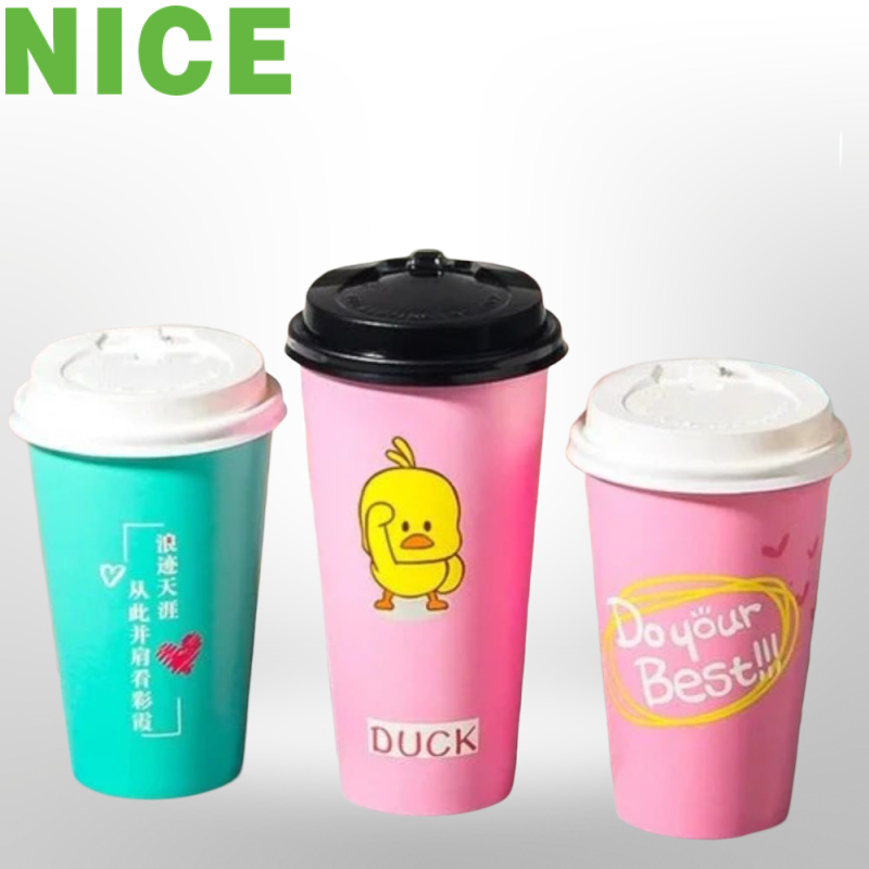 Ly 1 lớp giấy bóng đựng cà phê, đồ uống nóng