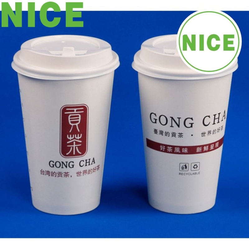 Ly giấy 2 lớp PE chuyên dụng đựng thức uống nóng, lạnh