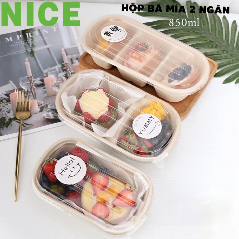 Hộp bã mía ovan
