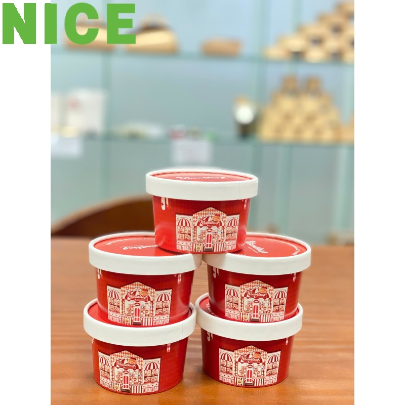 Tô giấy nắp giấy đựng kem