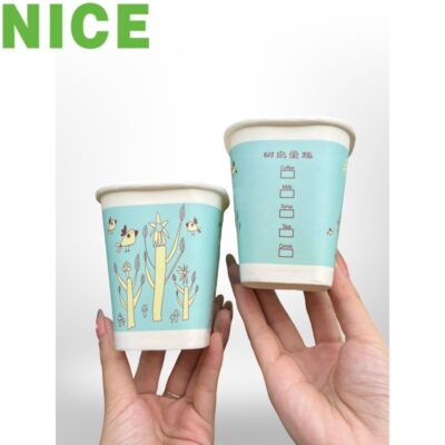 Ly 2 lớp PE hình vuông đựng cà phê, trà sữa, nước ép