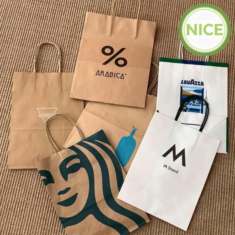 Túi giấy đáy bằng có quai xách tay