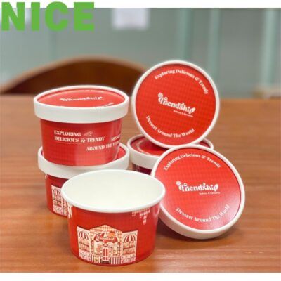 Tô giấy nắp giấy đựng kem