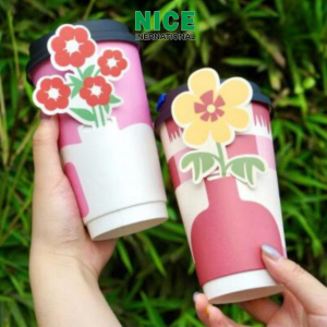 Alternative view of Ly giấy 2 lớp kèm Sticker