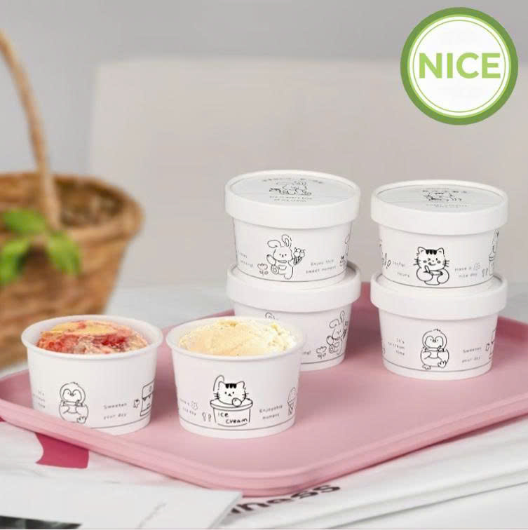 Tô kem nắp giấy Tô kem nắp giấy