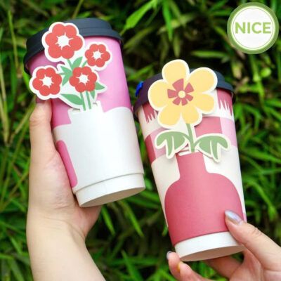 Ly giấy 2 lớp kèm Sticker Ly giấy 2 lớp kèm Sticker