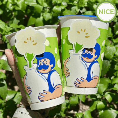 Ly giấy 2 lớp kèm Sticker