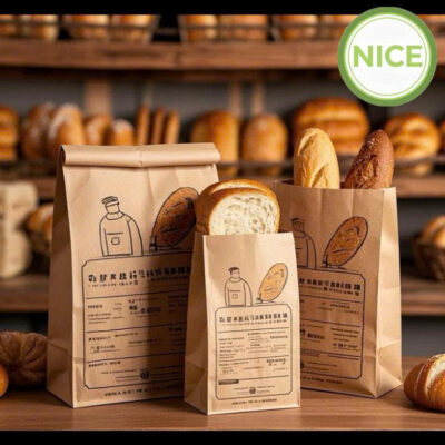 Túi giấy kraft đáy bằng không quai
