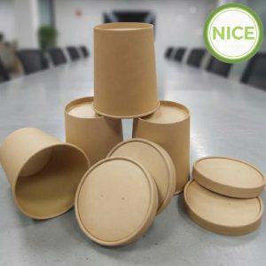 Alternative view of Tô giấy đựng canh nắp giấy