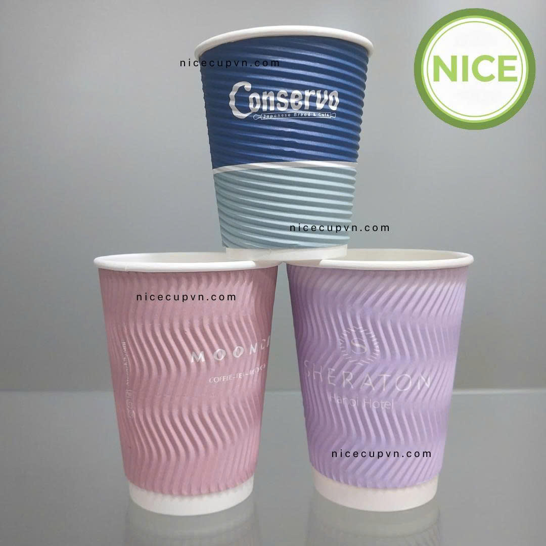 Ly giấy gợn sóng Ly giấy gợn sóng