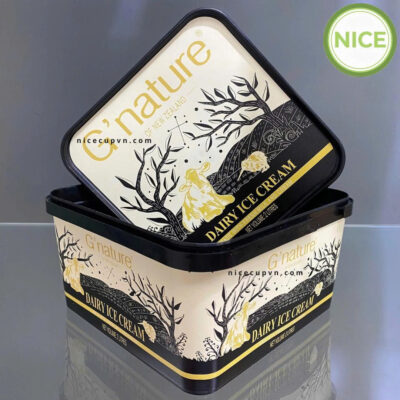 Hộp nhựa vuông đựng kem