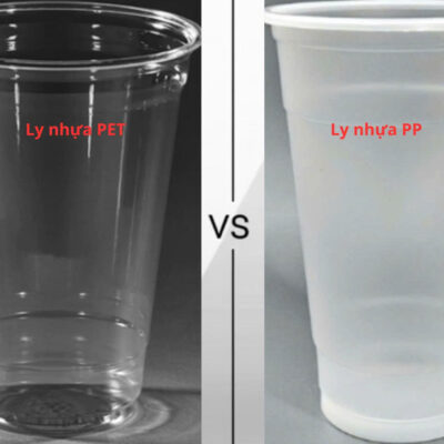 Hình ảnh về 2 loại ly nhựa PET và PP