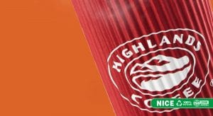 Ly giay gon song Highland Coffee