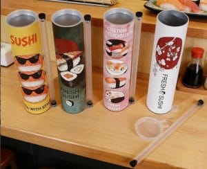 Ống đựng sushi mẫu minh họa