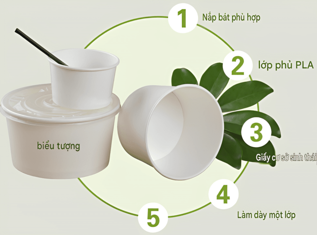 Giải mã lớp tráng phủ bao bì thực phẩm: PE, PLA Và Water-Based Cho Ngành F&B 1 Bao bì thực phẩm tráng màng PLA