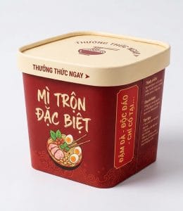 Một số dạng bao bì thực phẩm mang đi in logo thương hiệu 